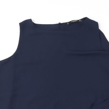 Womens UK Size M Mango Blue Basic Tank