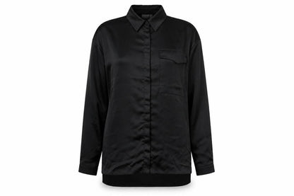 Womens UK Size 10 ASOS Black Basic Button-Up