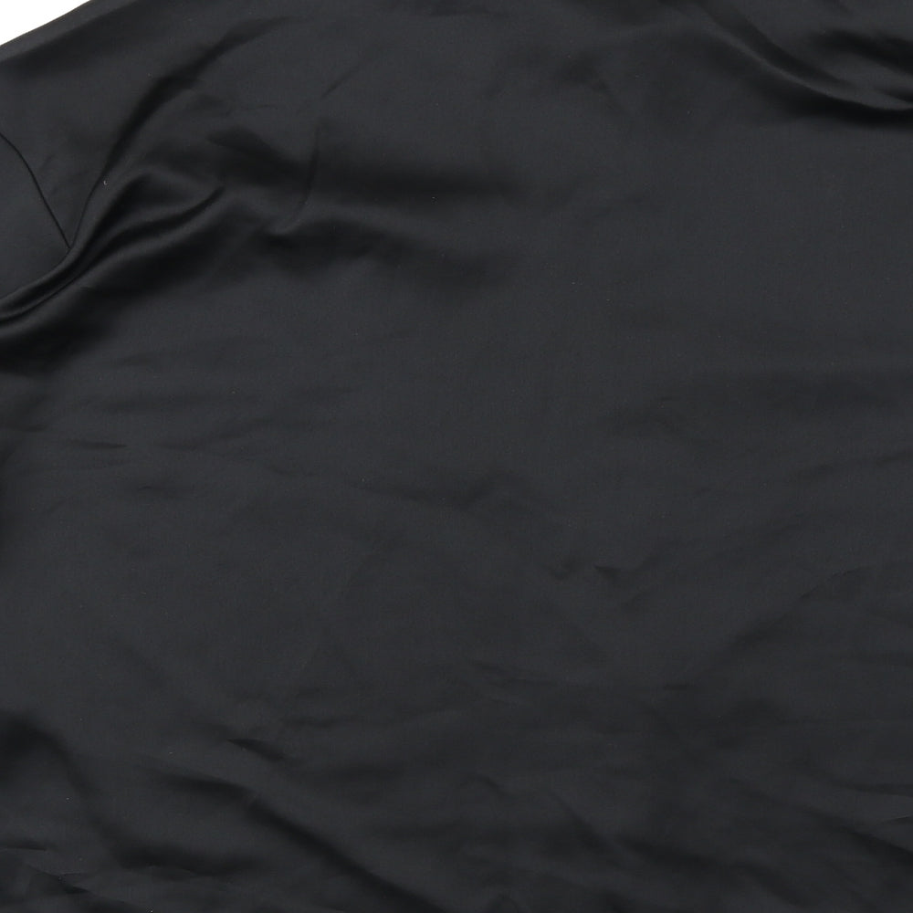 Womens UK Size 10 ASOS Black Basic Button-Up