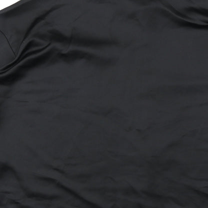 Womens UK Size 10 ASOS Black Basic Button-Up