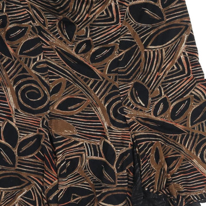 CC Womens Brown Geometric Polyester Swing Skirt Size XL