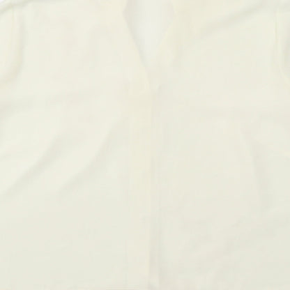 Womens UK Size 16 Marks and Spencer Ivory Basic Button-Up