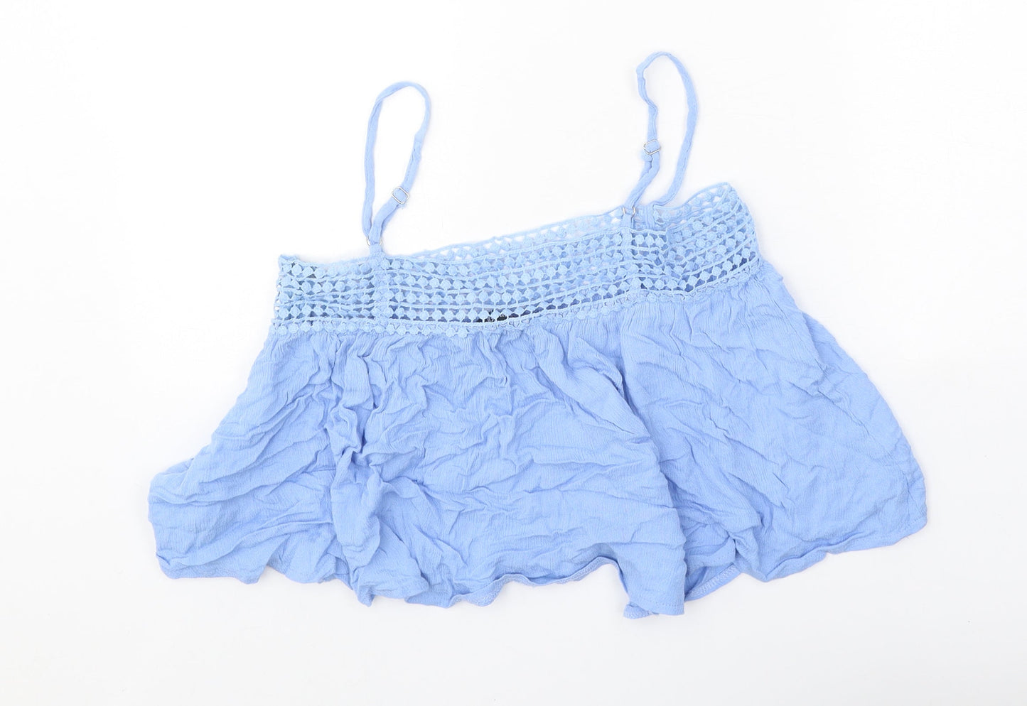 Womens UK Size 8 Missguided Blue Cropped Tank