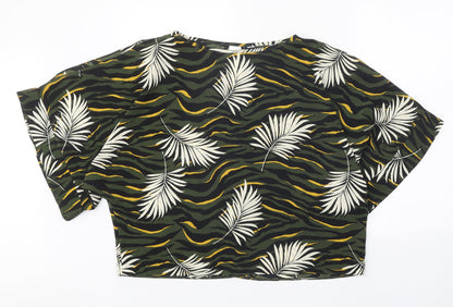 Womens UK Size 12 Dorothy Perkins Green Basic T-Shirt