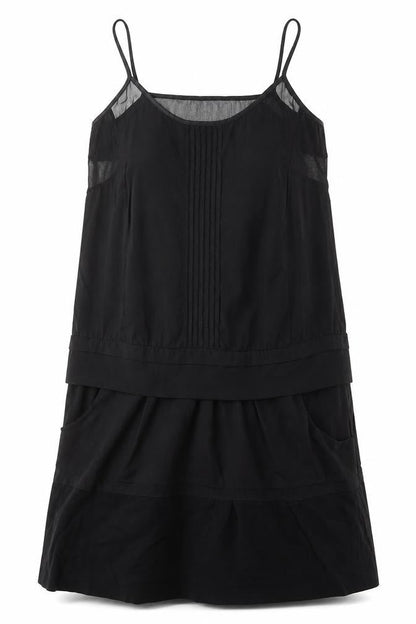 Preworn Womens Black Polyester Tank Dress Size XS Round Neck Pullover