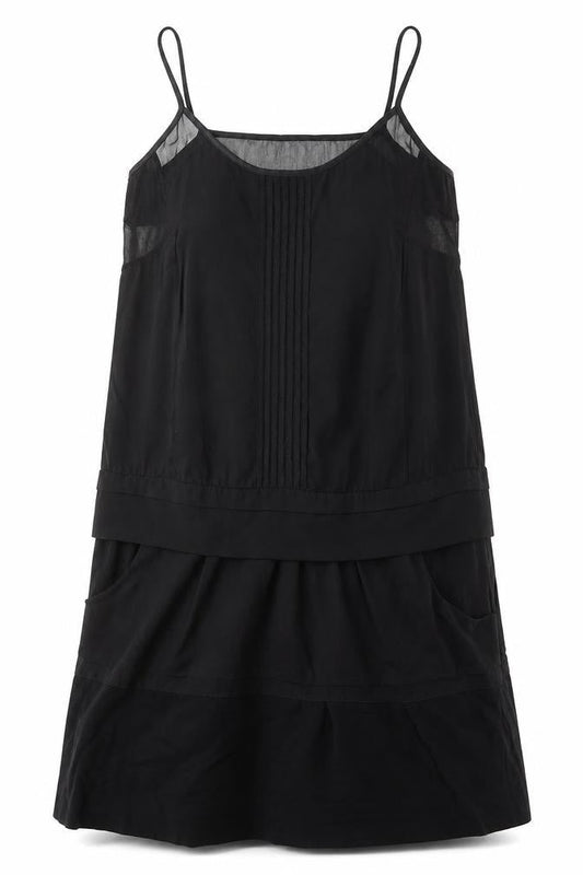 Preworn Womens Black Polyester Tank Dress Size XS Round Neck Pullover