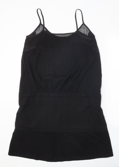 Preworn Womens Black Polyester Tank Dress Size XS Round Neck Pullover