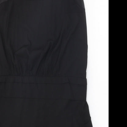 Preworn Womens Black Polyester Tank Dress Size XS Round Neck Pullover