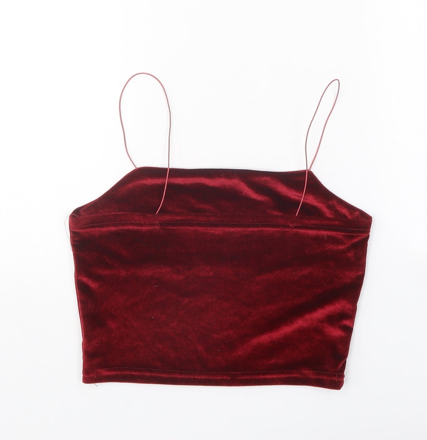 Womens UK Size S Preworn Red Cropped Tank