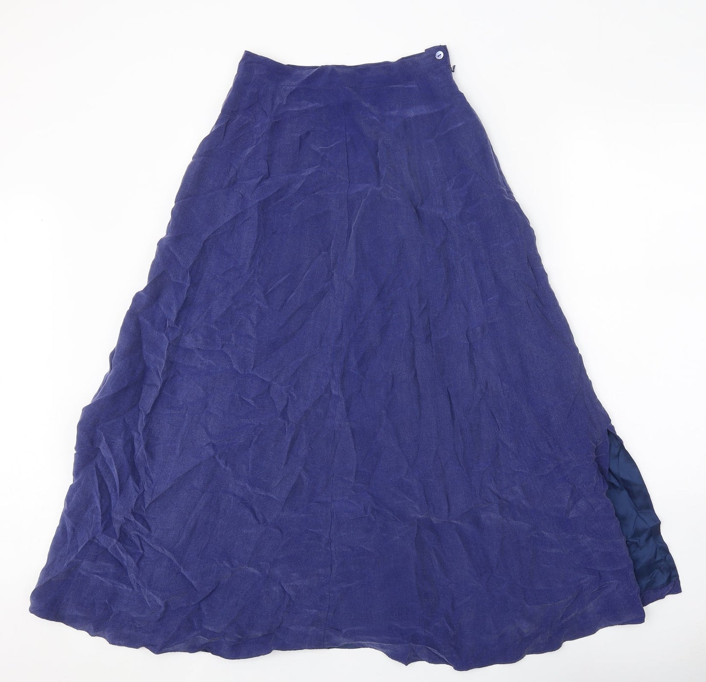 Lakeland Womens Blue Cupro Swing Skirt Size 8 Zip