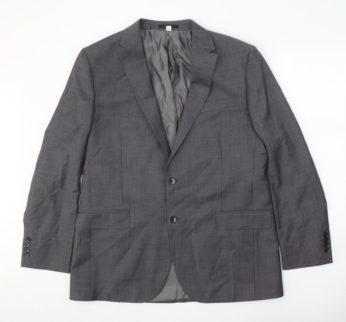 Autograph Mens Grey Wool Jacket Suit Jacket Size XL Regular