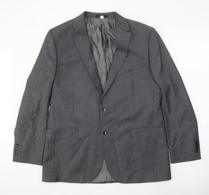 Autograph Mens Grey Wool Jacket Suit Jacket Size XL Regular