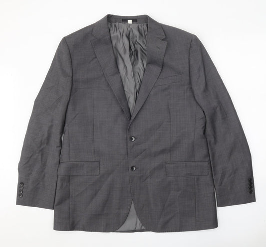 Autograph Mens Grey Wool Jacket Suit Jacket Size XL Regular