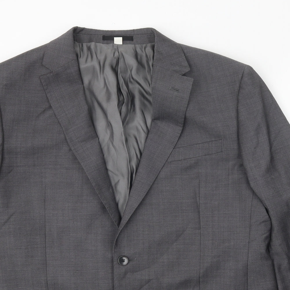 Autograph Mens Grey Wool Jacket Suit Jacket Size XL Regular
