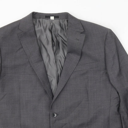 Autograph Mens Grey Wool Jacket Suit Jacket Size XL Regular