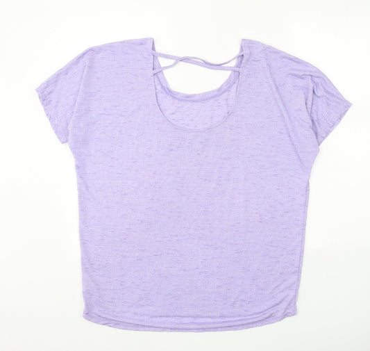 Womens UK Size 12 Preworn Purple Basic T-Shirt
