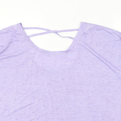 Womens UK Size 12 Preworn Purple Basic T-Shirt