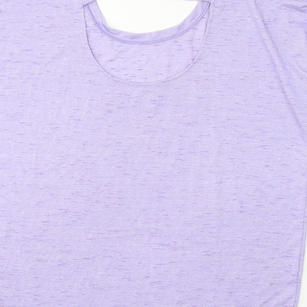 Womens UK Size 12 Preworn Purple Basic T-Shirt