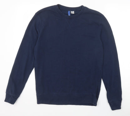 H&M Womens Blue Cotton Pullover Sweatshirt Size S Pullover