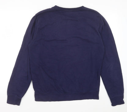 Preworn Womens Blue Cotton Pullover Sweatshirt Size S Pullover - Zebra print Star