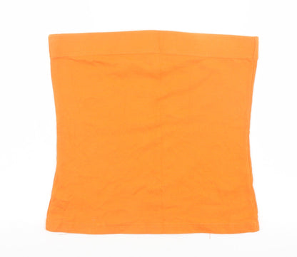 Papaya Womens Orange 100% Cotton Basic Tank Size 16 Off the Shoulder
