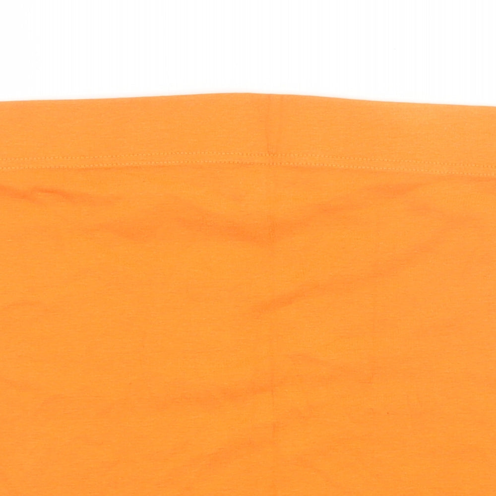 Papaya Womens Orange 100% Cotton Basic Tank Size 16 Off the Shoulder