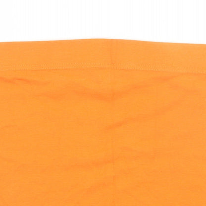 Papaya Womens Orange 100% Cotton Basic Tank Size 16 Off the Shoulder