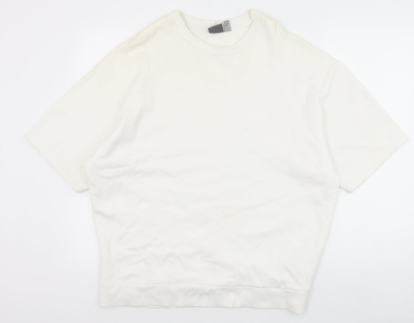 Womens UK Size M ASOS White Pullover Sweatshirt