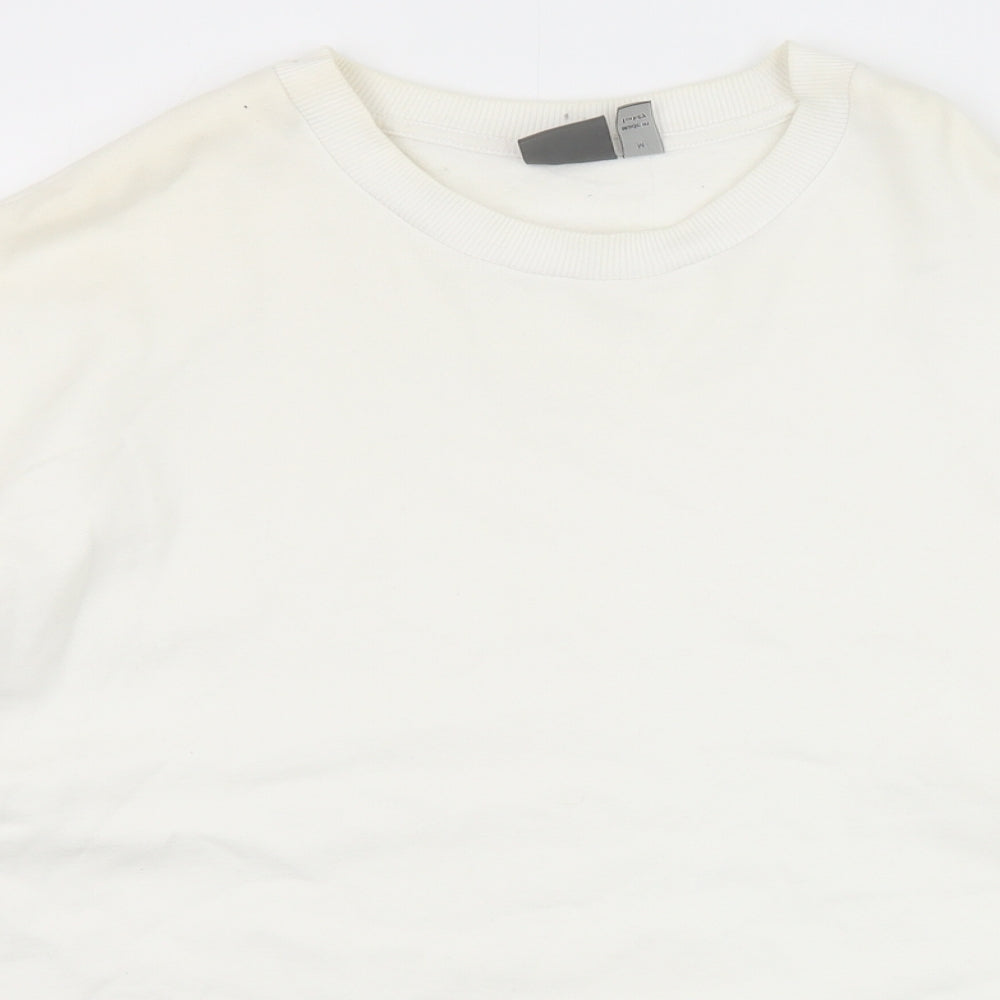 Womens UK Size M ASOS White Pullover Sweatshirt