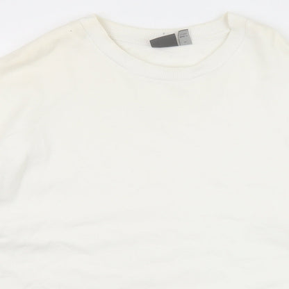 Womens UK Size M ASOS White Pullover Sweatshirt