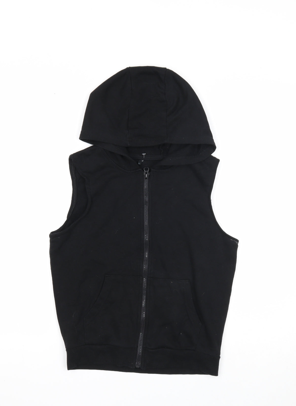 George Boys Black Cotton Full Zip Hoodie Size 9-10 Years Zip