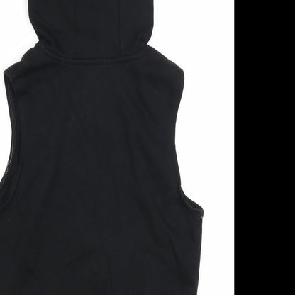 George Boys Black Cotton Full Zip Hoodie Size 9-10 Years Zip