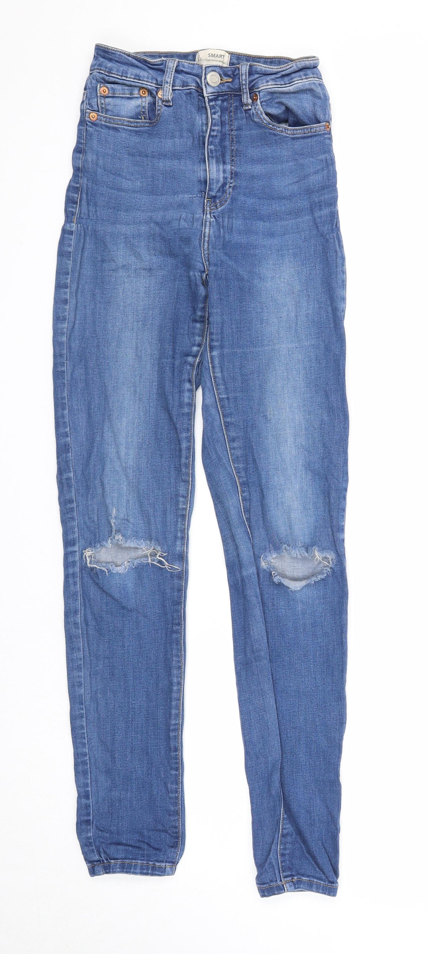 Womens UK Size 4 TALLY WEiJL Regular Fit Skinny Blue Jeans