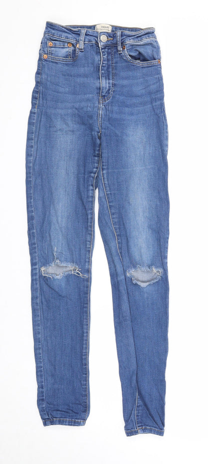 Womens UK Size 4 TALLY WEiJL Regular Fit Skinny Blue Jeans