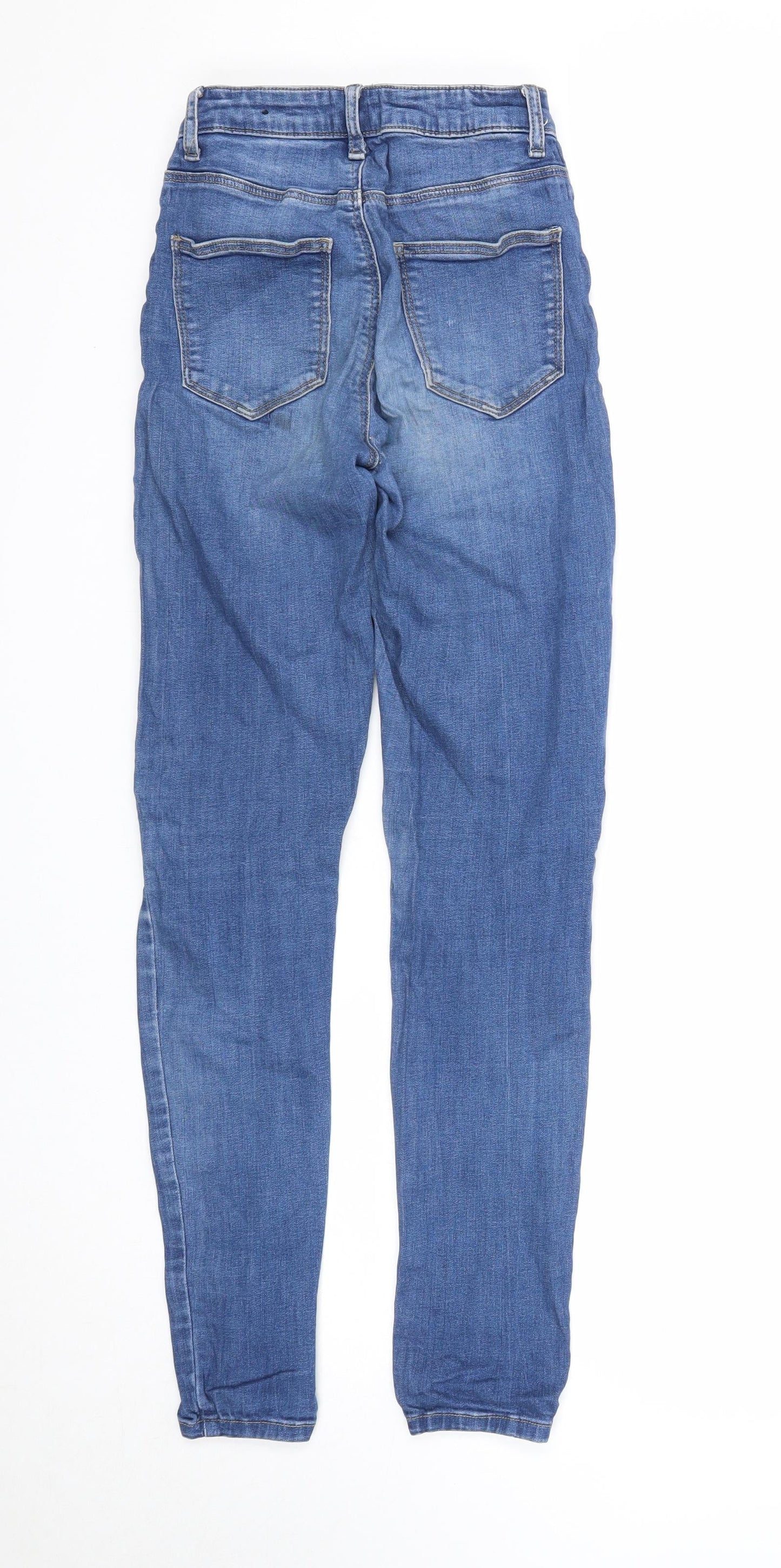 Womens UK Size 4 TALLY WEiJL Regular Fit Skinny Blue Jeans