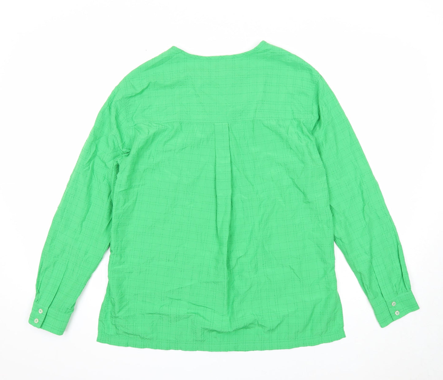 Womens UK Size 8 Marks and Spencer Green Basic Button-Up