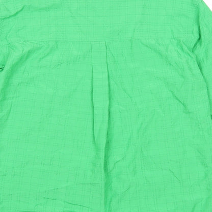 Womens UK Size 8 Marks and Spencer Green Basic Button-Up