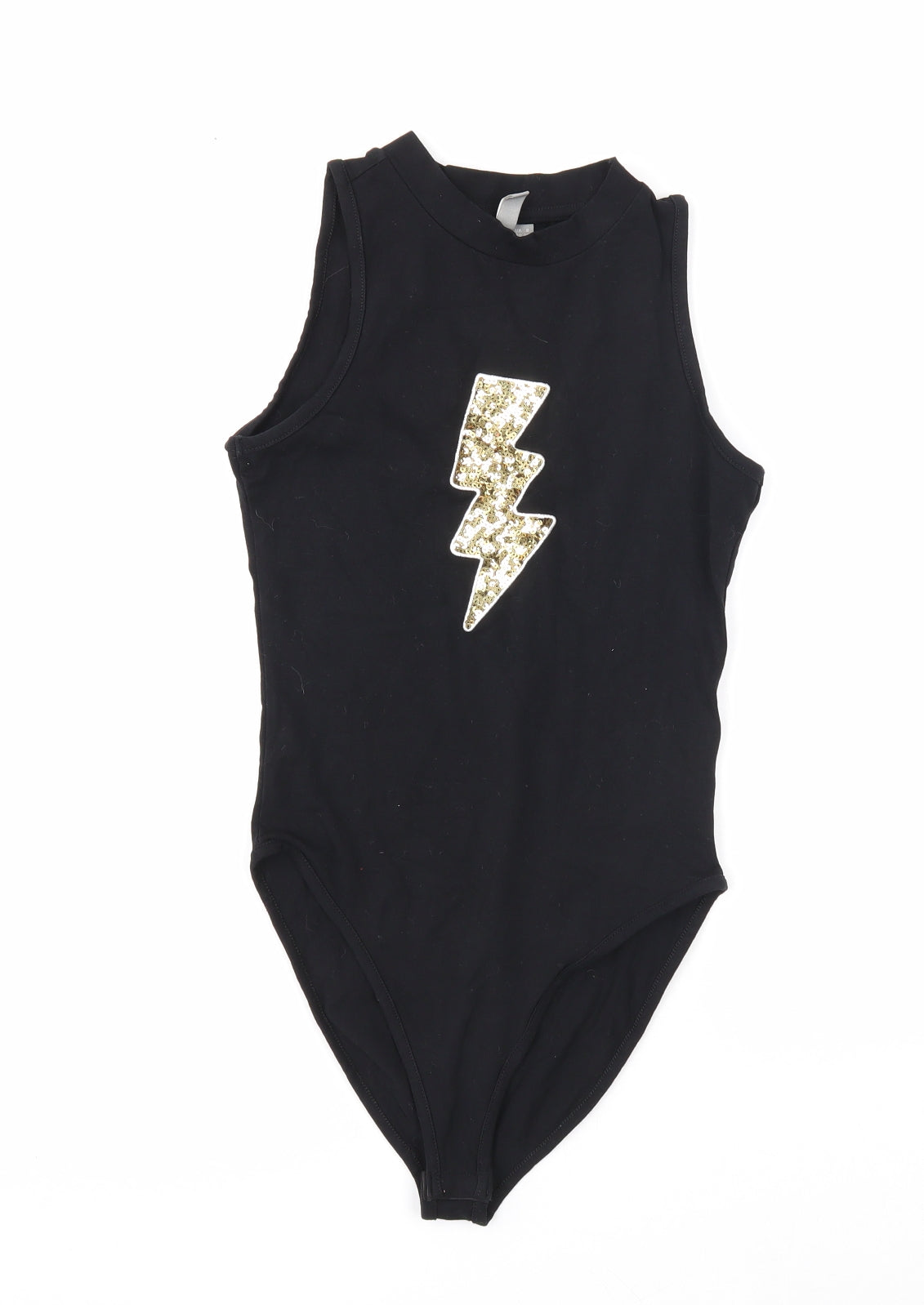 Womens UK Size 8 ASOS One-Piece Black Bodysuit