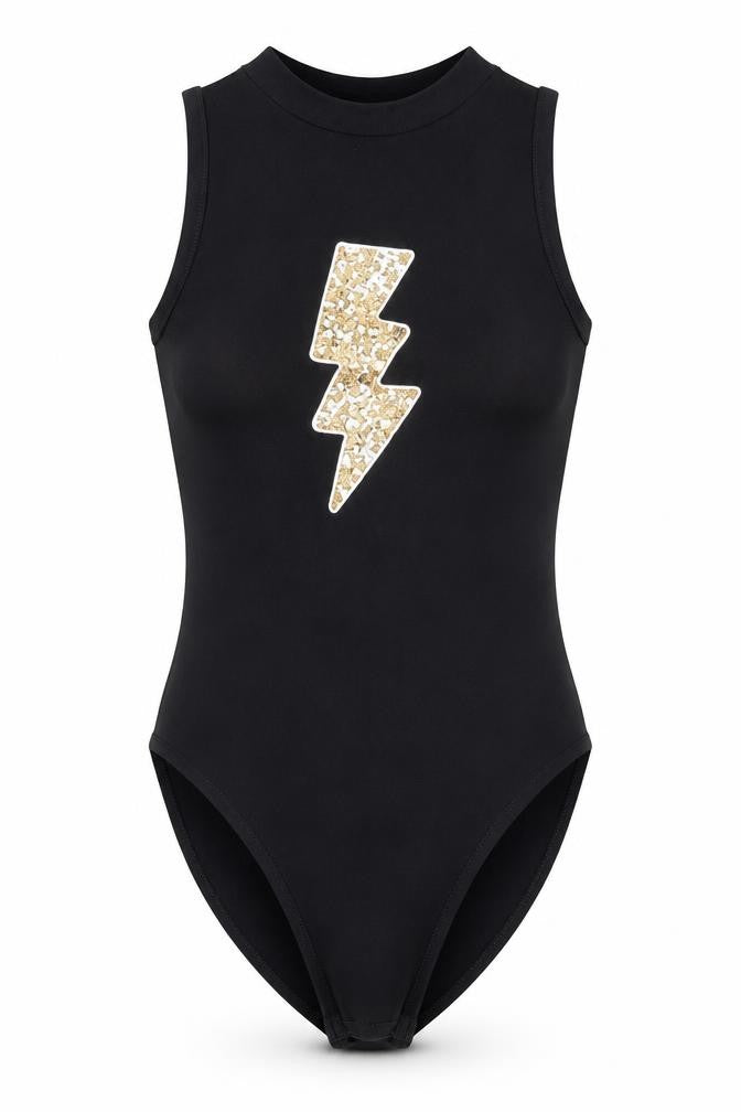 Womens UK Size 8 ASOS One-Piece Black Bodysuit
