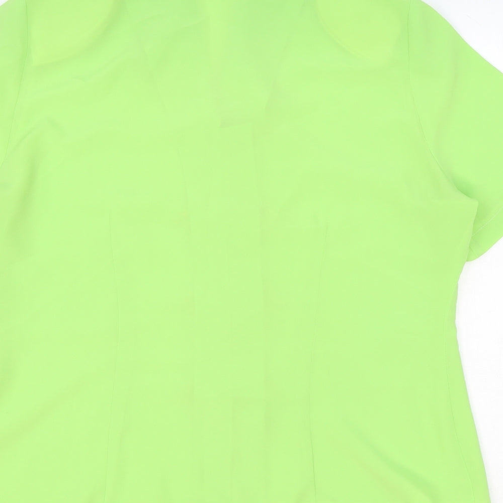 Womens UK Size 14 Hamells Green Basic Button-Up