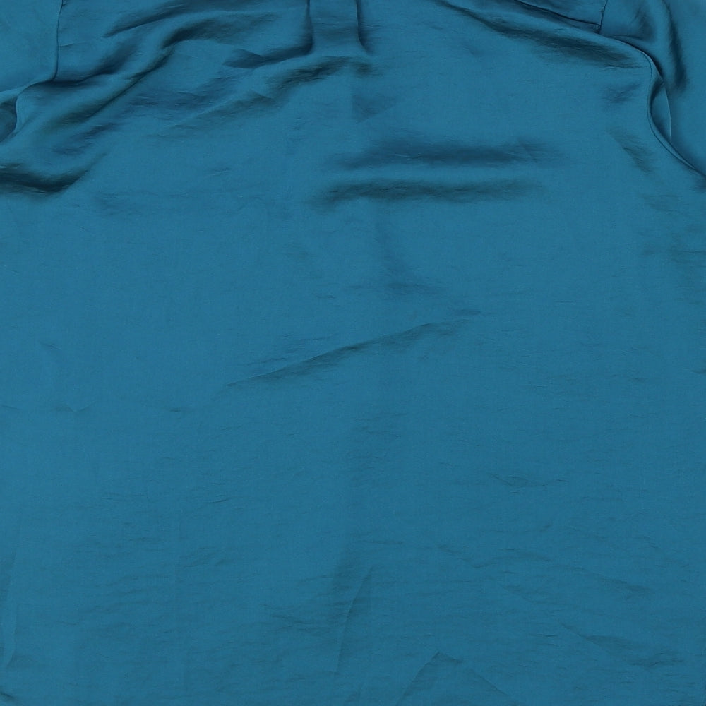 Womens UK Size S Wallis Blue Basic Blouse