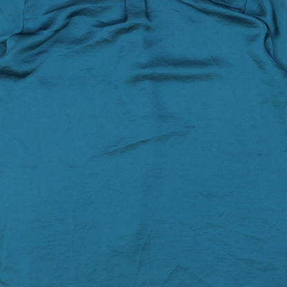 Womens UK Size S Wallis Blue Basic Blouse