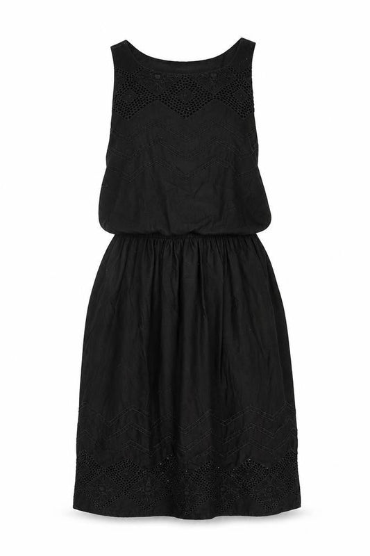 Gap Womens Black Polyester Fit & Flare Size 4 Round Neck Pullover