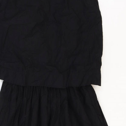 Gap Womens Black Polyester Fit & Flare Size 4 Round Neck Pullover