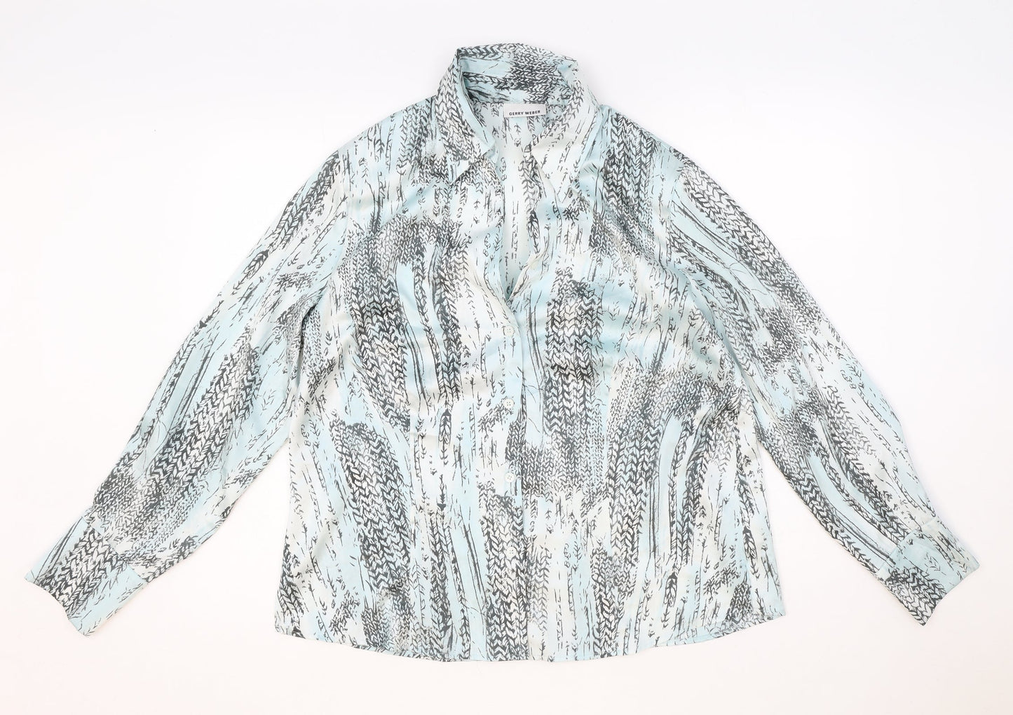 Womens UK Size 18 Gerry Weber Blue Basic Button-Up