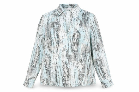 Womens UK Size 18 Gerry Weber Blue Basic Button-Up