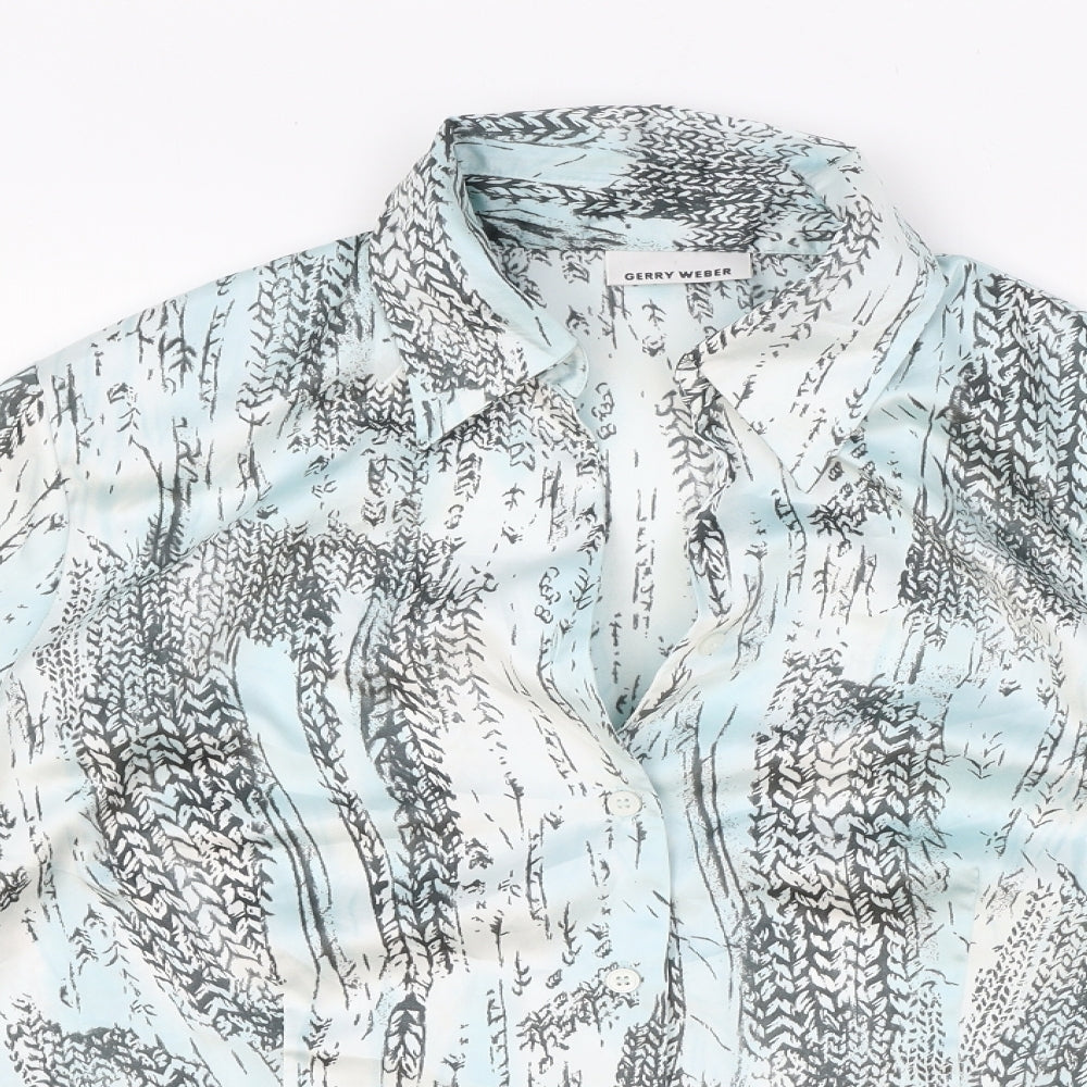 Womens UK Size 18 Gerry Weber Blue Basic Button-Up