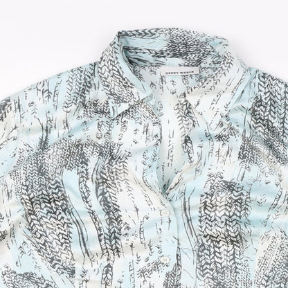 Womens UK Size 18 Gerry Weber Blue Basic Button-Up