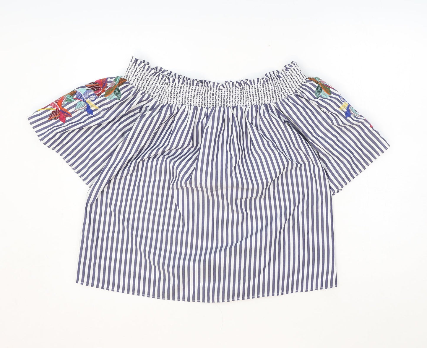 Womens UK Size 8 Marks and Spencer Blue Cropped Tank