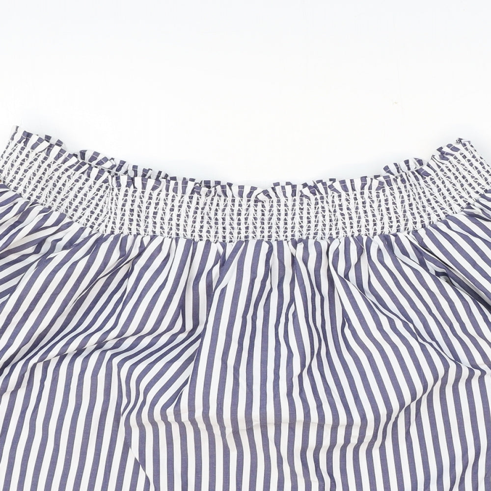 Womens UK Size 8 Marks and Spencer Blue Cropped Tank